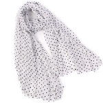 Polka Dots Milk and Sapphire Scarf