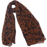 Wo Fatchin Animal Print - Black and Brown Leopard Scarf thumbnail