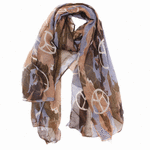 Wo Fatchin Brown and Lavender Camo Accord Scarf thumbnail